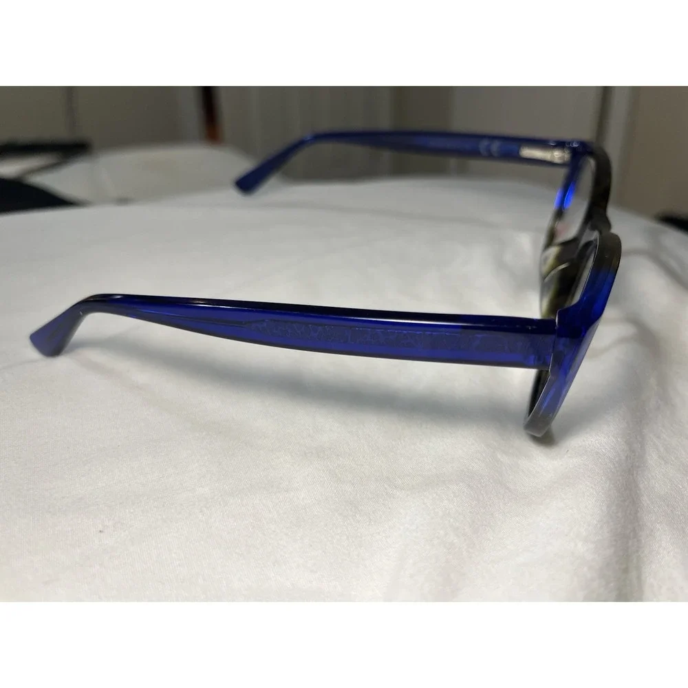 Maui Jim Eyeglasses Frames MJ2401-68SF Brown Blue Tortoise Cat Eye 52-16-140